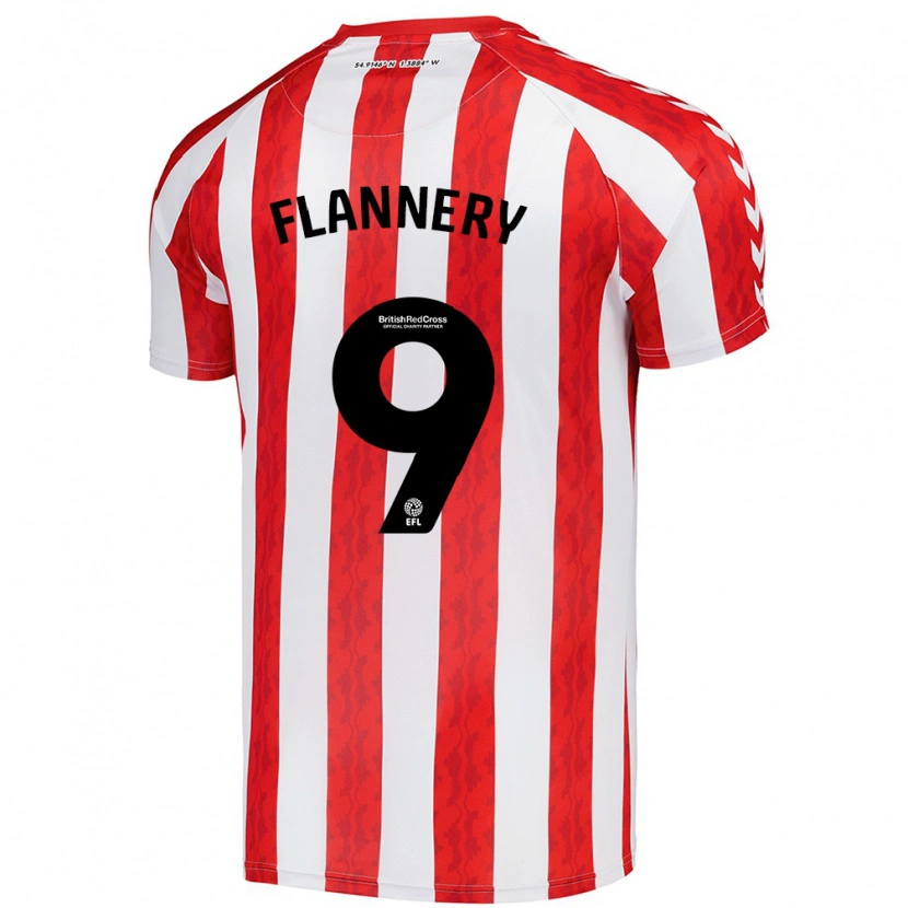 Danxen Donna Maglia Keira Flannery #9 Rosso Bianco Kit Gara Home 2024/25 Maglietta