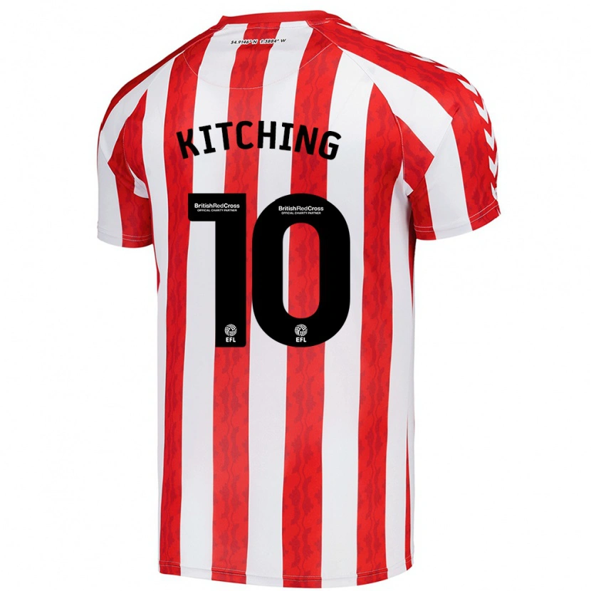 Danxen Donna Maglia Katie Kitching #10 Rosso Bianco Kit Gara Home 2024/25 Maglietta