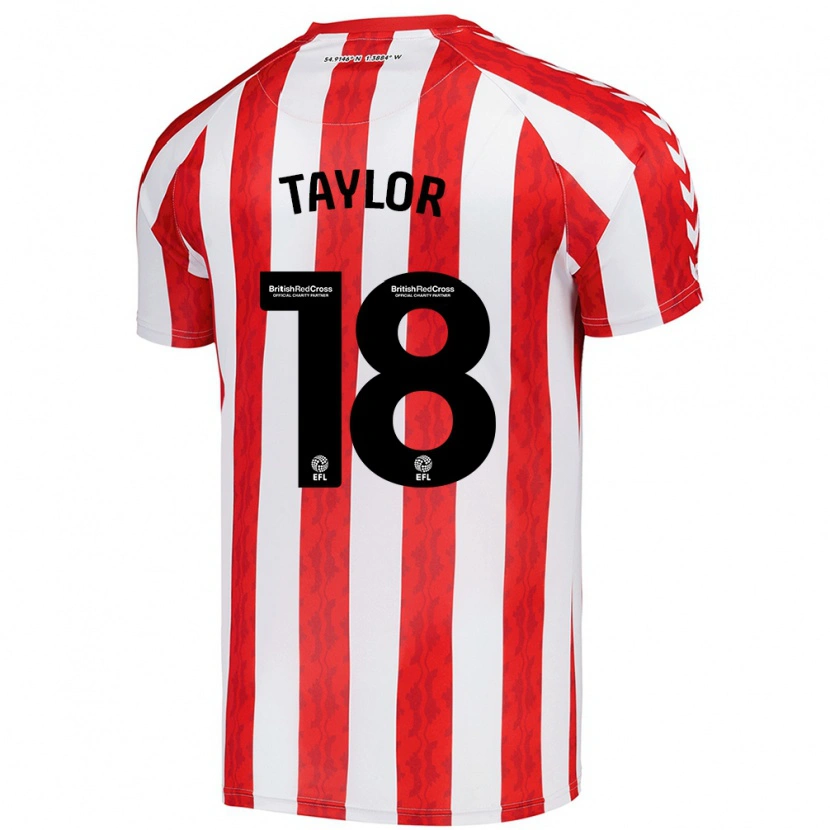 Danxen Donna Maglia Ellis Taylor #18 Rosso Bianco Kit Gara Home 2024/25 Maglietta