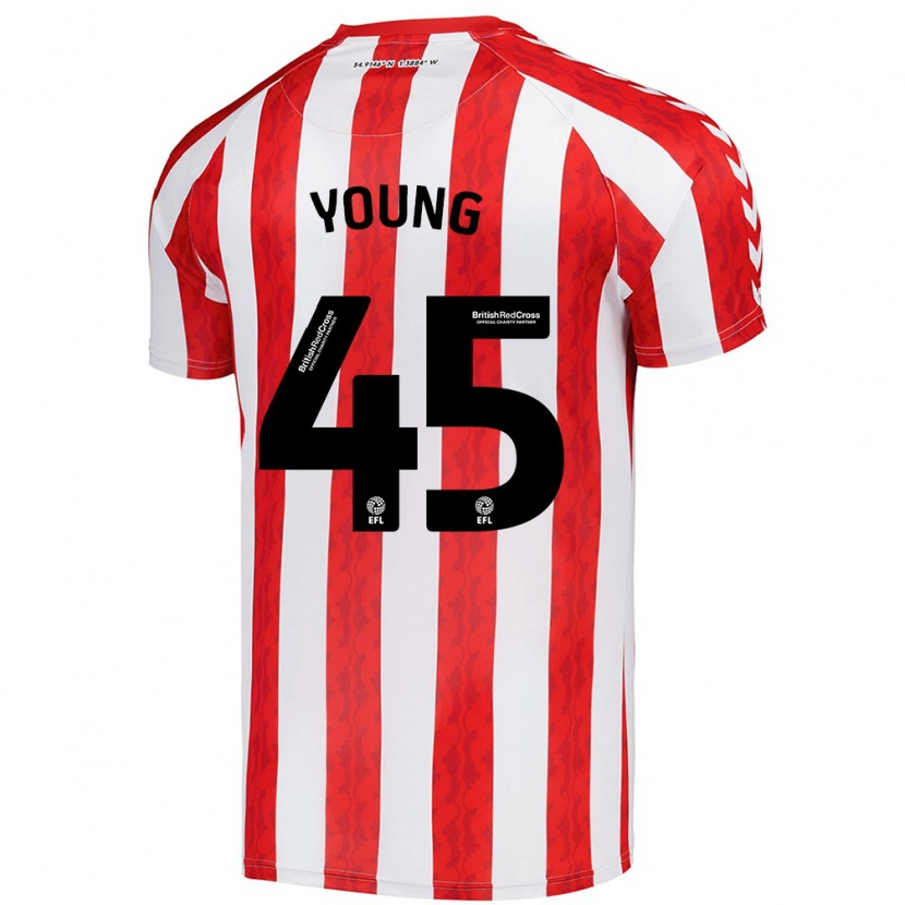 Danxen Donna Maglia Matthew Young #45 Rosso Bianco Kit Gara Home 2024/25 Maglietta