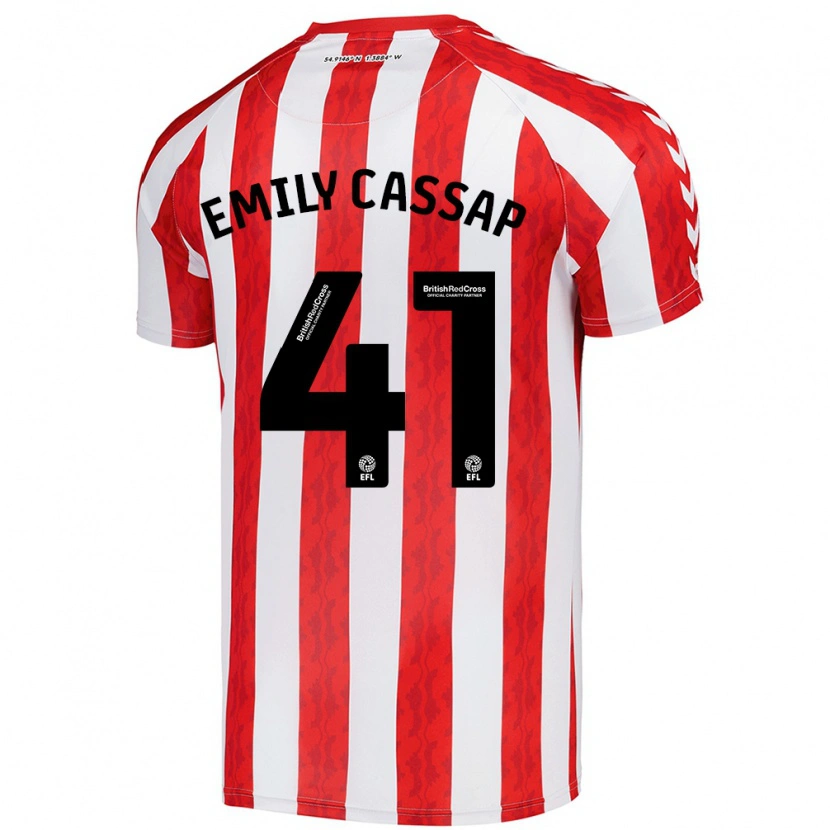 Danxen Donna Maglia Emily Cassap #41 Rosso Bianco Kit Gara Home 2024/25 Maglietta