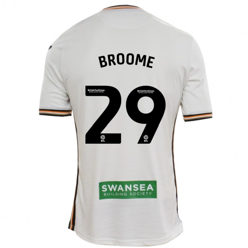 Danxen Donna Maglia Nathan Broome #29 Bianco Kit Gara Home 2024/25 Maglietta