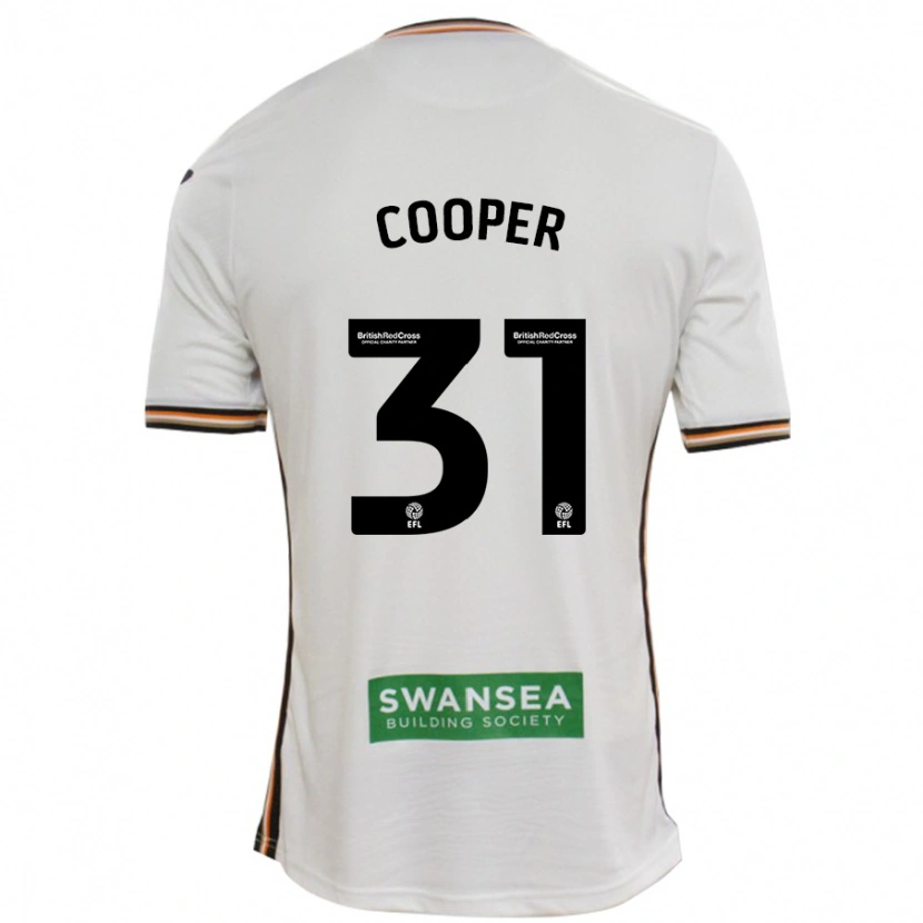 Danxen Donna Maglia Oliver Cooper #31 Bianco Kit Gara Home 2024/25 Maglietta