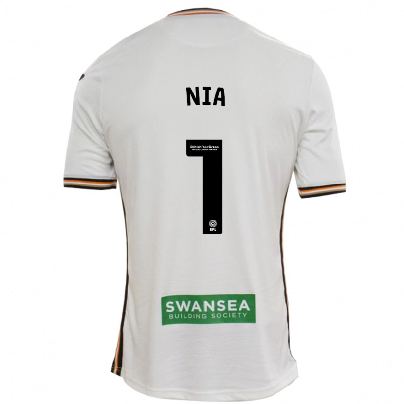 Danxen Donna Maglia Ffion Rees Nia #1 Bianco Kit Gara Home 2024/25 Maglietta