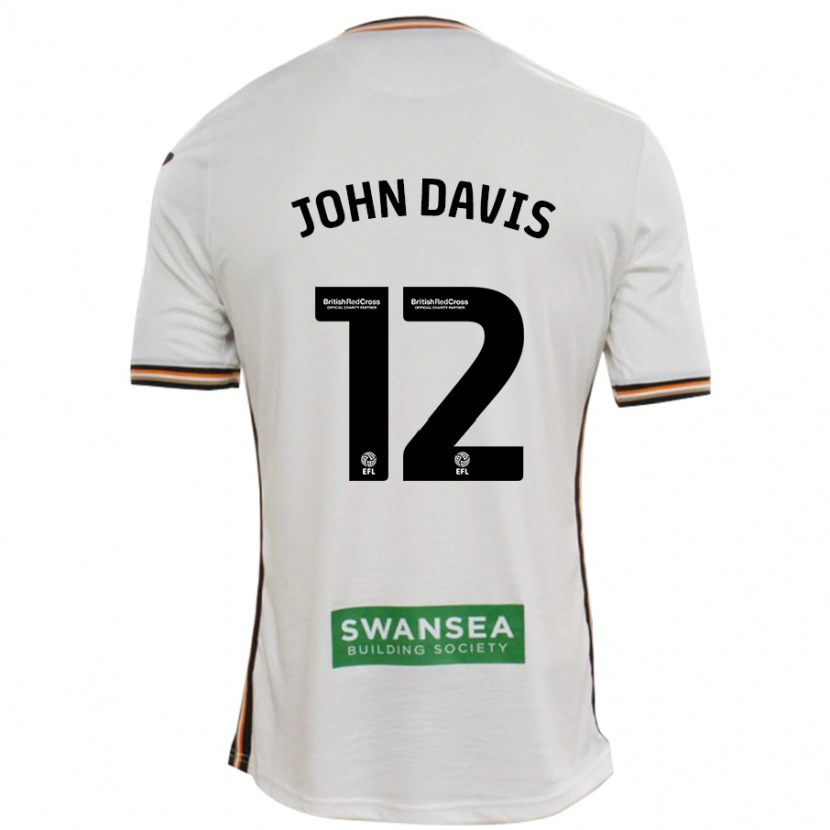 Danxen Donna Maglia Stacey John-Davis #12 Bianco Kit Gara Home 2024/25 Maglietta