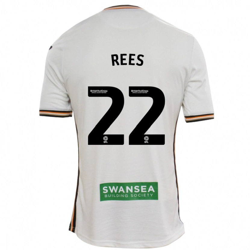 Danxen Donna Maglia Nia Rees #22 Bianco Kit Gara Home 2024/25 Maglietta