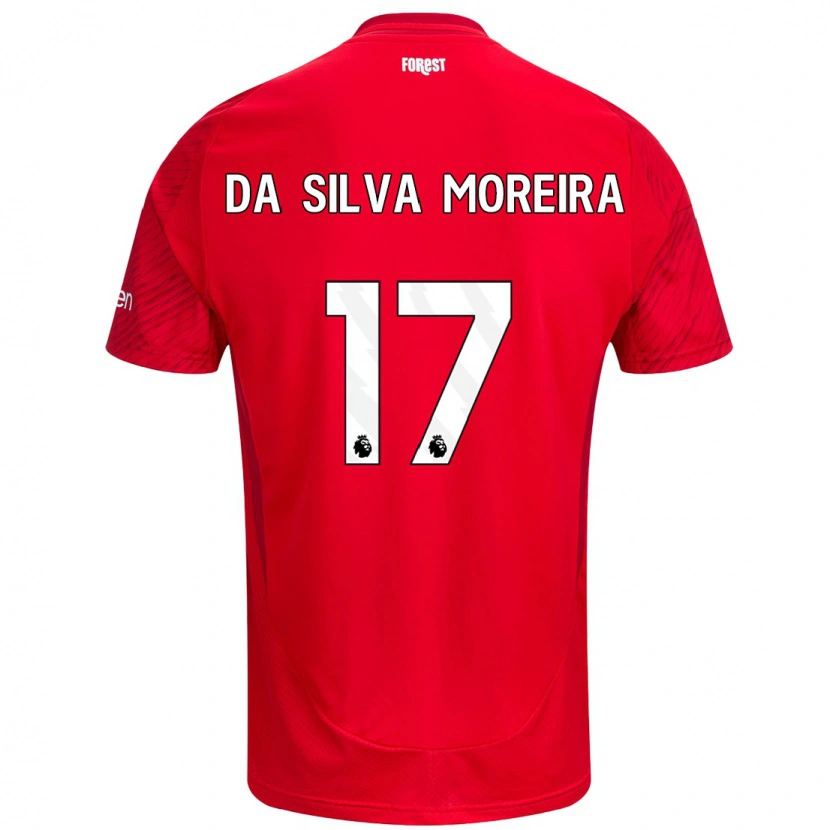 Danxen Donna Maglia Eric Da Silva Moreira #17 Rosso Bianco Kit Gara Home 2024/25 Maglietta