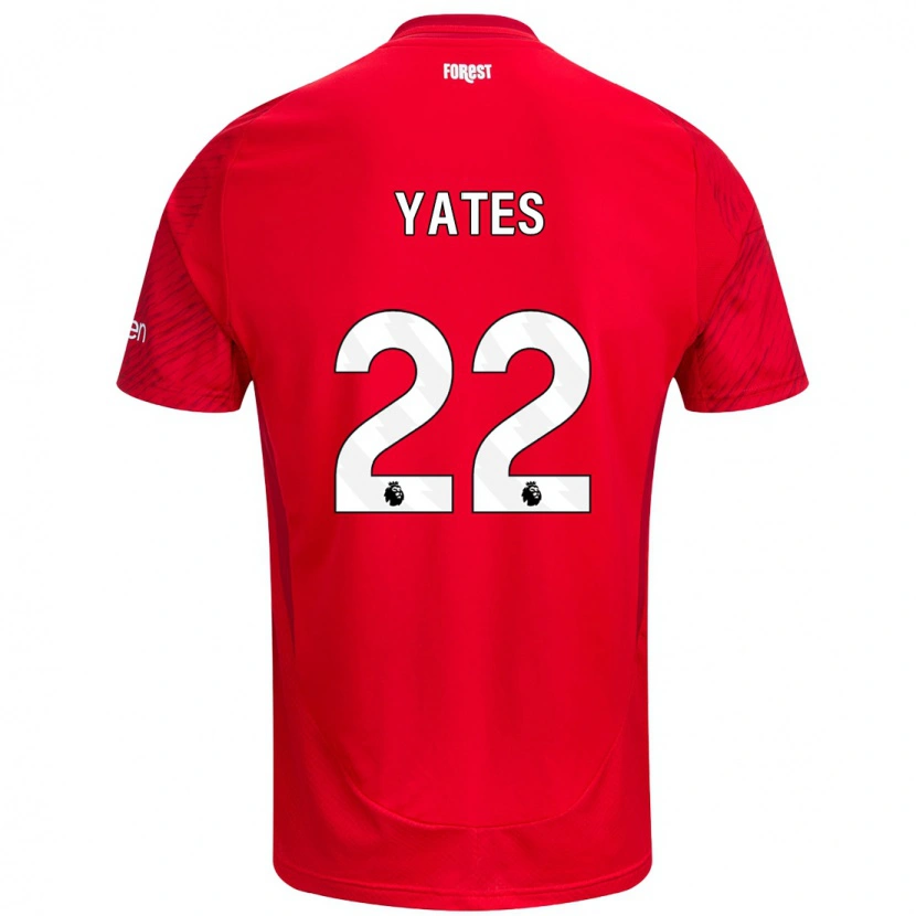 Danxen Donna Maglia Ryan Yates #22 Rosso Bianco Kit Gara Home 2024/25 Maglietta