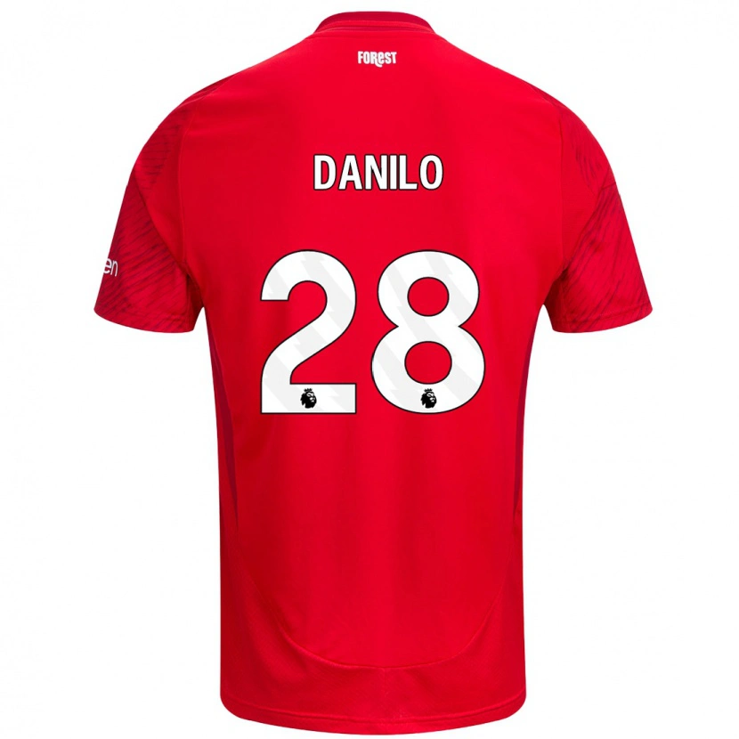 Danxen Donna Maglia Danilo #28 Rosso Bianco Kit Gara Home 2024/25 Maglietta