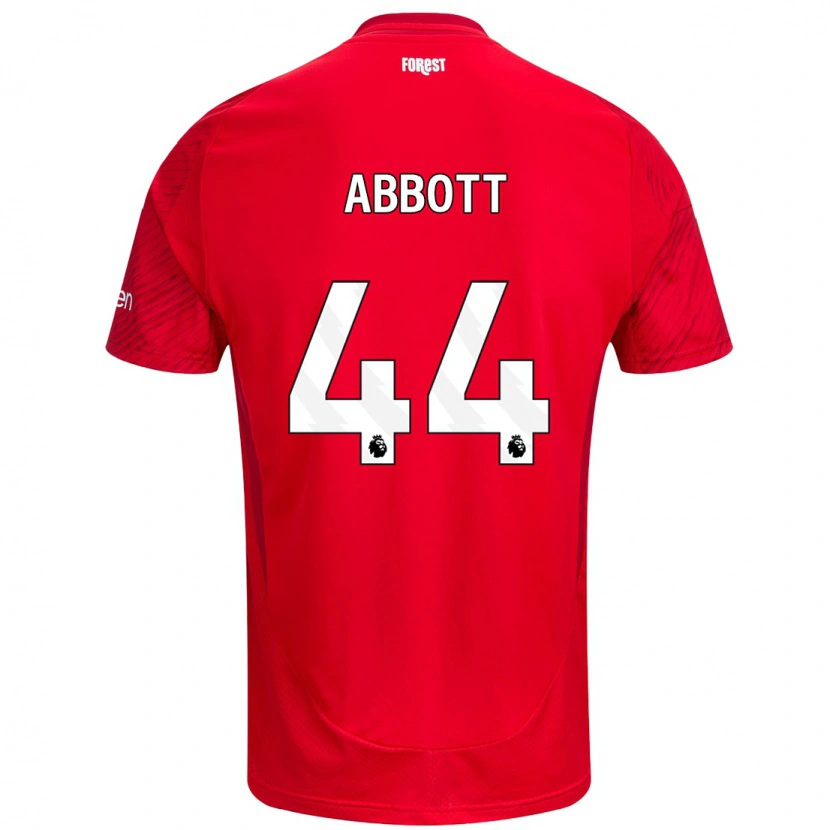 Danxen Donna Maglia Zach Abbott #44 Rosso Bianco Kit Gara Home 2024/25 Maglietta