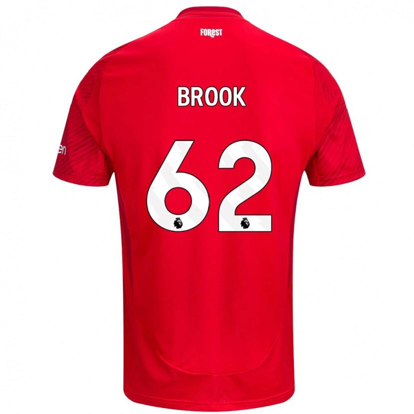 Danxen Donna Maglia Will Brook #62 Rosso Bianco Kit Gara Home 2024/25 Maglietta