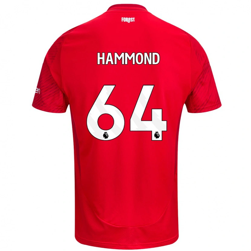 Danxen Donna Maglia Ben Hammond #64 Rosso Bianco Kit Gara Home 2024/25 Maglietta