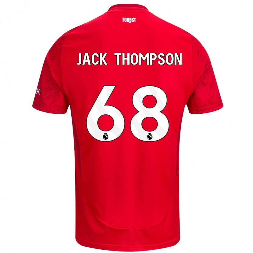 Danxen Donna Maglia Jack Thompson #68 Rosso Bianco Kit Gara Home 2024/25 Maglietta