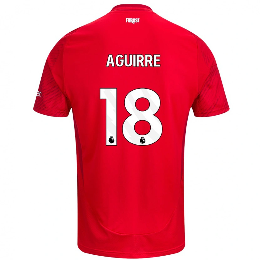 Danxen Donna Maglia Aja Aguirre #18 Rosso Bianco Kit Gara Home 2024/25 Maglietta