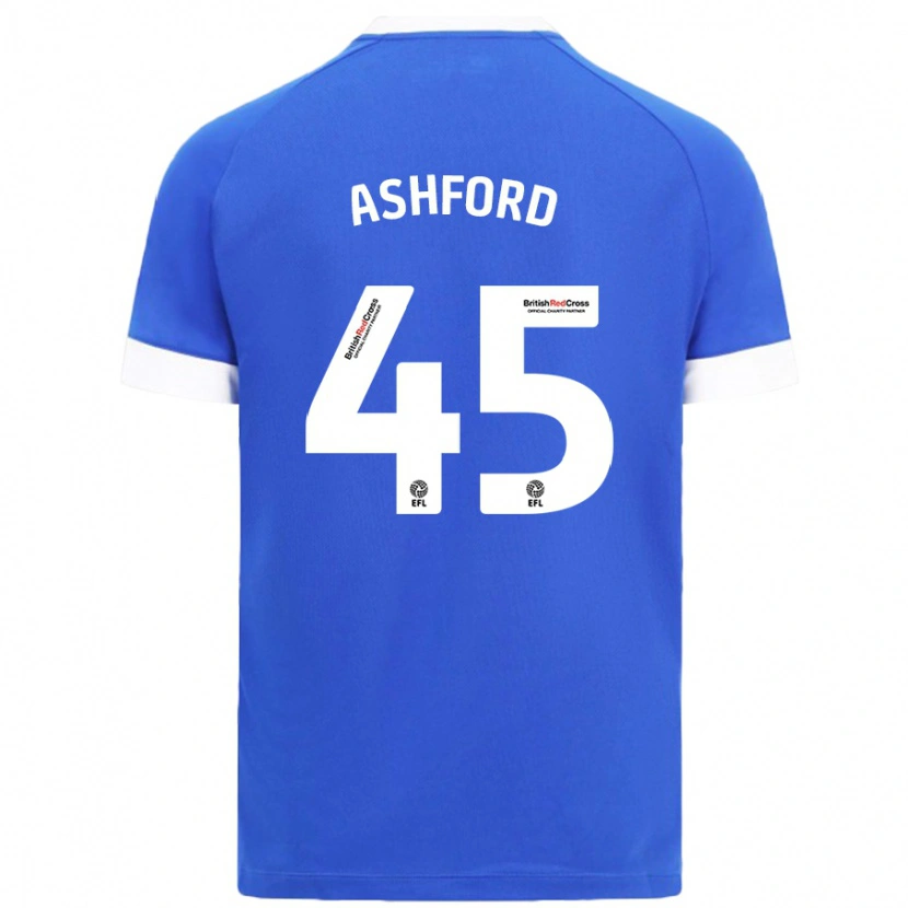 Danxen Donna Maglia Cian Ashford #45 Azzurro Kit Gara Home 2024/25 Maglietta