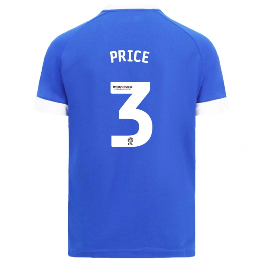 Danxen Donna Maglia Ffion Price #3 Azzurro Kit Gara Home 2024/25 Maglietta