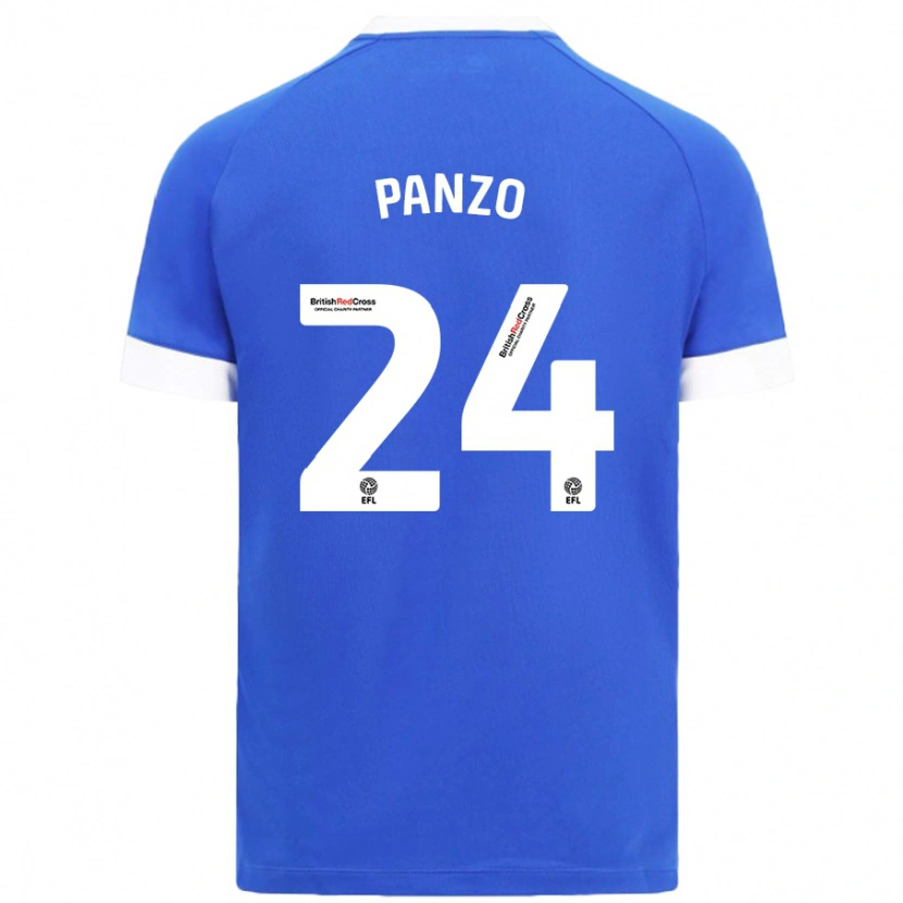 Danxen Donna Maglia Jonathan Panzo #24 Azzurro Kit Gara Home 2024/25 Maglietta