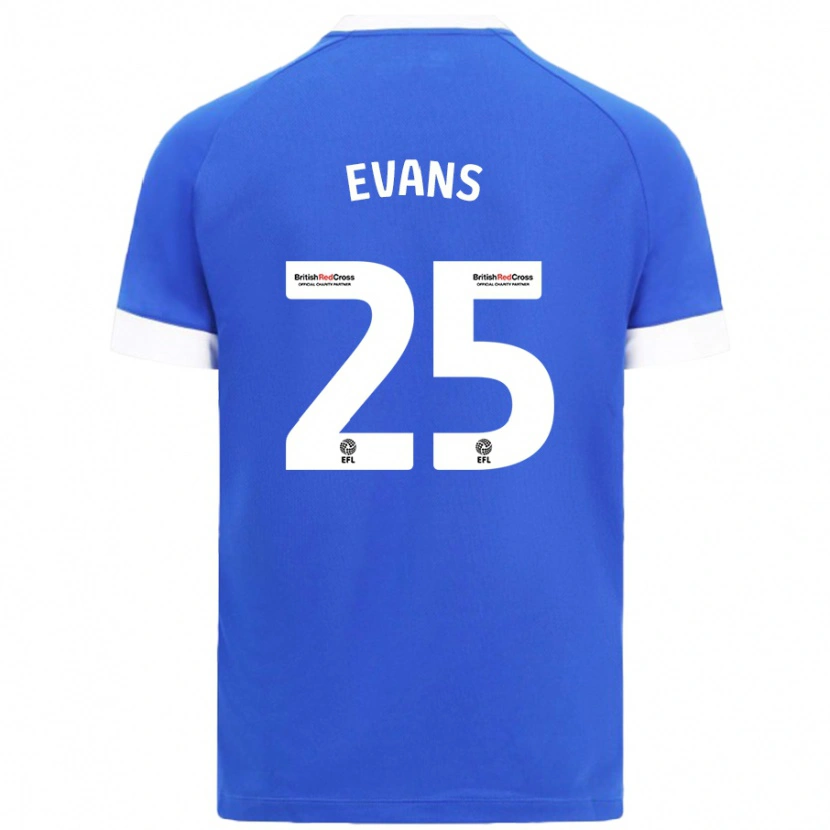 Danxen Donna Maglia Kieron Evans #25 Azzurro Kit Gara Home 2024/25 Maglietta