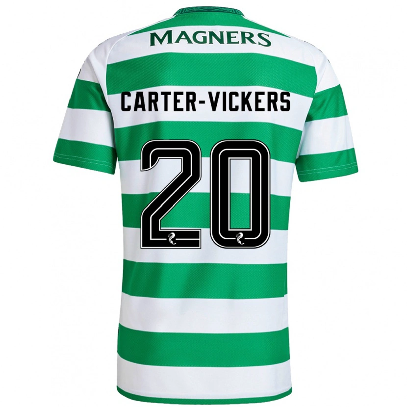 Danxen Donna Maglia Cameron Carter-Vickers #20 Verde Bianco Kit Gara Home 2024/25 Maglietta