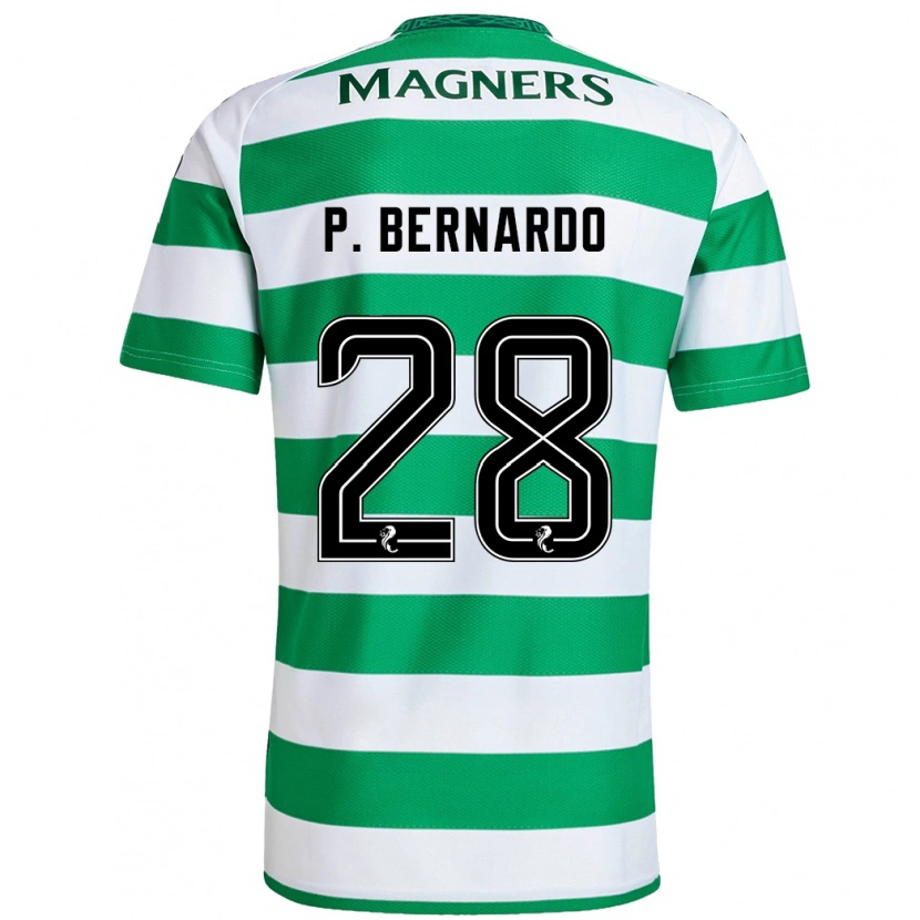 Danxen Donna Maglia Paulo Bernardo #28 Verde Bianco Kit Gara Home 2024/25 Maglietta