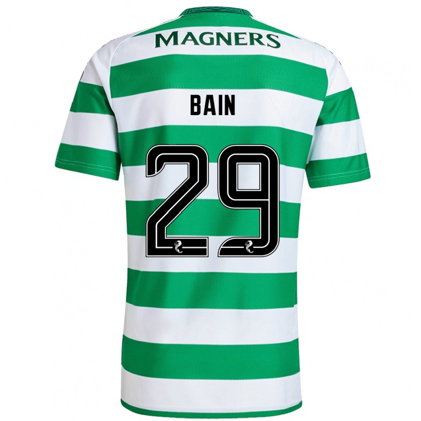 Danxen Donna Maglia Scott Bain #29 Verde Bianco Kit Gara Home 2024/25 Maglietta