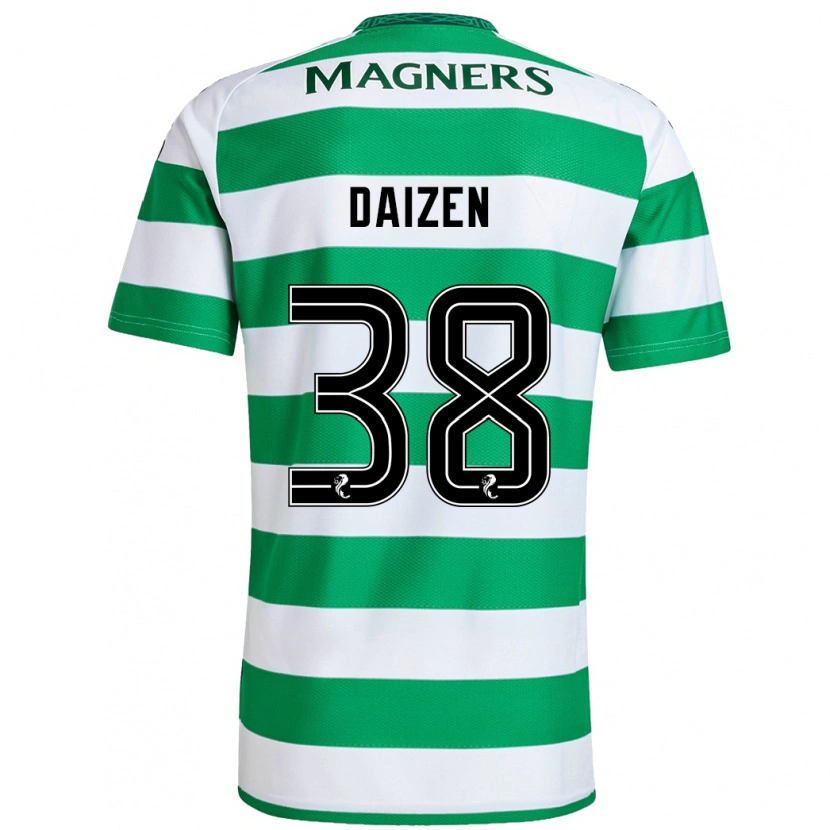 Danxen Donna Maglia Daizen Maeda #38 Verde Bianco Kit Gara Home 2024/25 Maglietta
