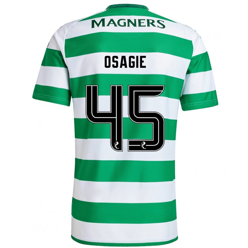 Danxen Donna Maglia Justin Osagie #45 Verde Bianco Kit Gara Home 2024/25 Maglietta