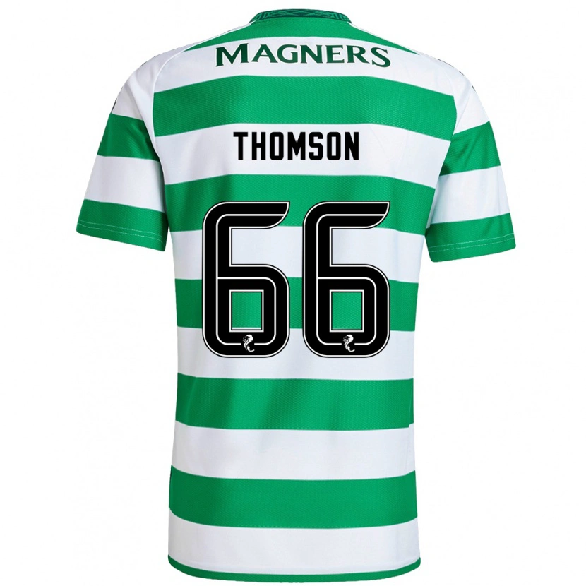 Danxen Donna Maglia Corey Thomson #66 Verde Bianco Kit Gara Home 2024/25 Maglietta
