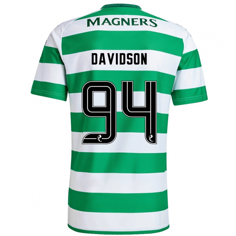 Danxen Donna Maglia Bruno Davidson #94 Verde Bianco Kit Gara Home 2024/25 Maglietta