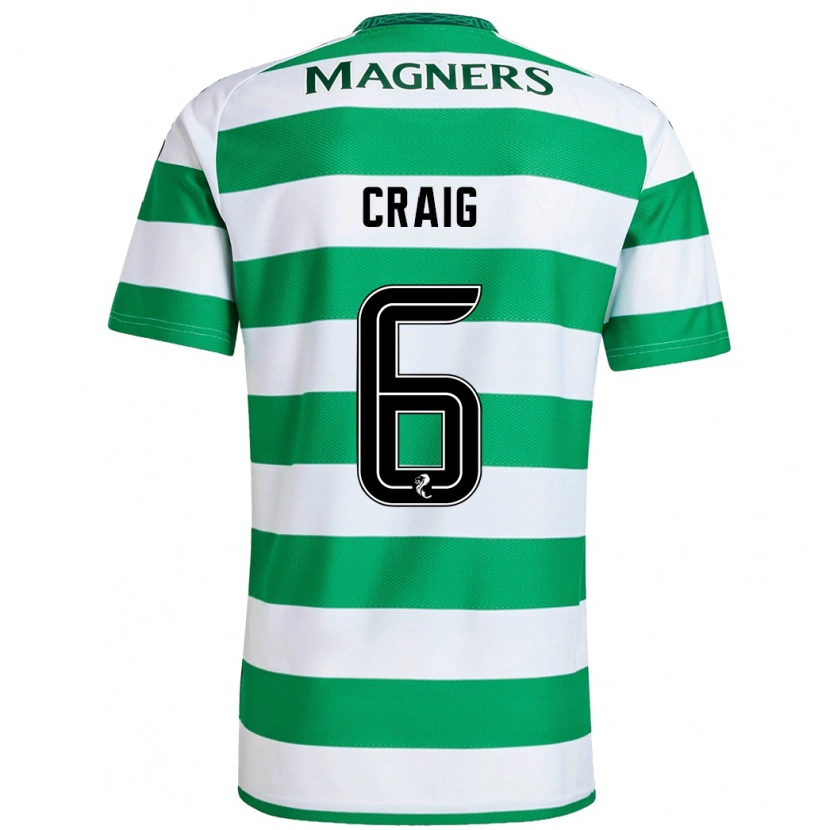 Danxen Donna Maglia Chloe Craig #6 Verde Bianco Kit Gara Home 2024/25 Maglietta
