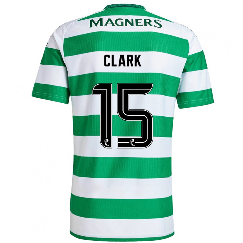 Danxen Donna Maglia Kelly Clark #15 Verde Bianco Kit Gara Home 2024/25 Maglietta