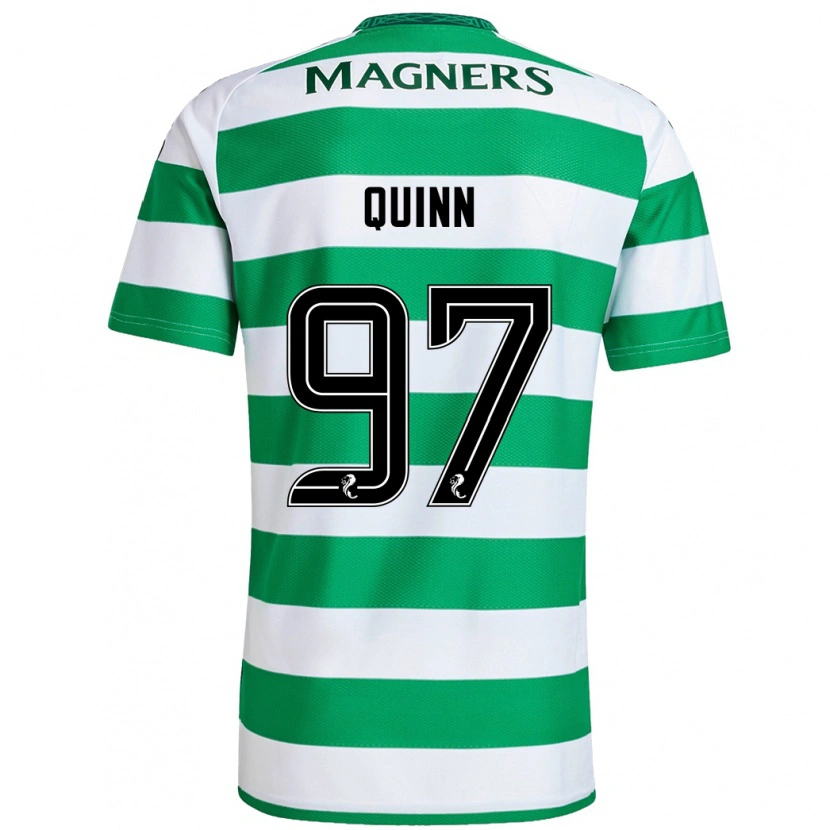 Danxen Donna Maglia Ben Quinn #97 Verde Bianco Kit Gara Home 2024/25 Maglietta