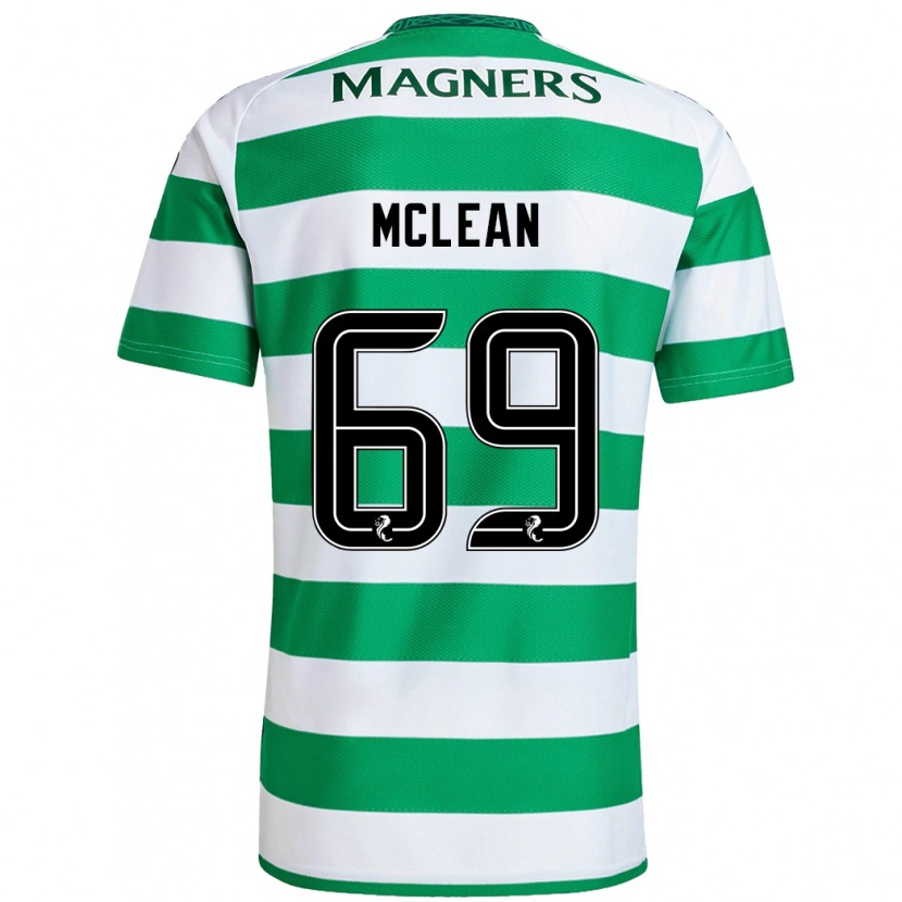 Danxen Donna Maglia Kai Mclean #69 Verde Bianco Kit Gara Home 2024/25 Maglietta