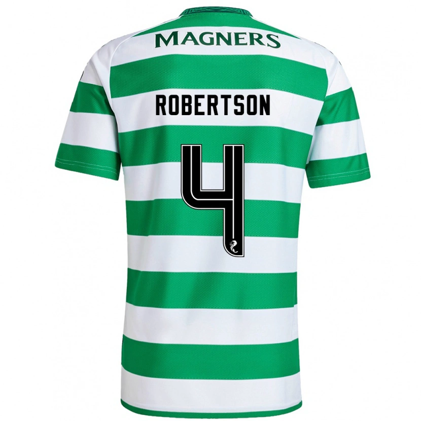 Danxen Donna Maglia Lisa Robertson #4 Verde Bianco Kit Gara Home 2024/25 Maglietta