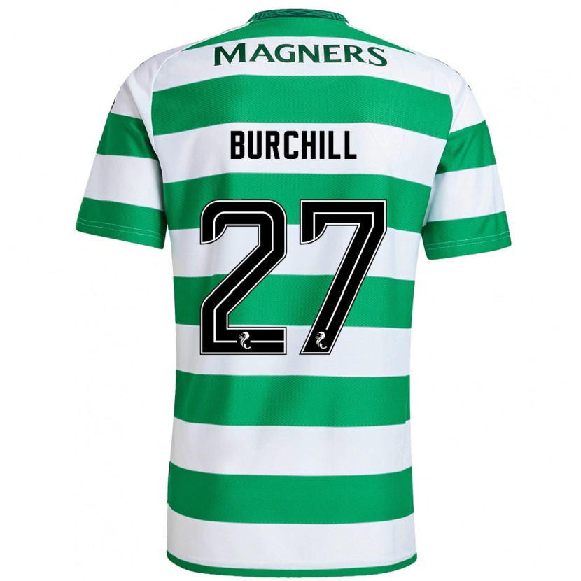Danxen Donna Maglia Tiree Burchill #27 Verde Bianco Kit Gara Home 2024/25 Maglietta