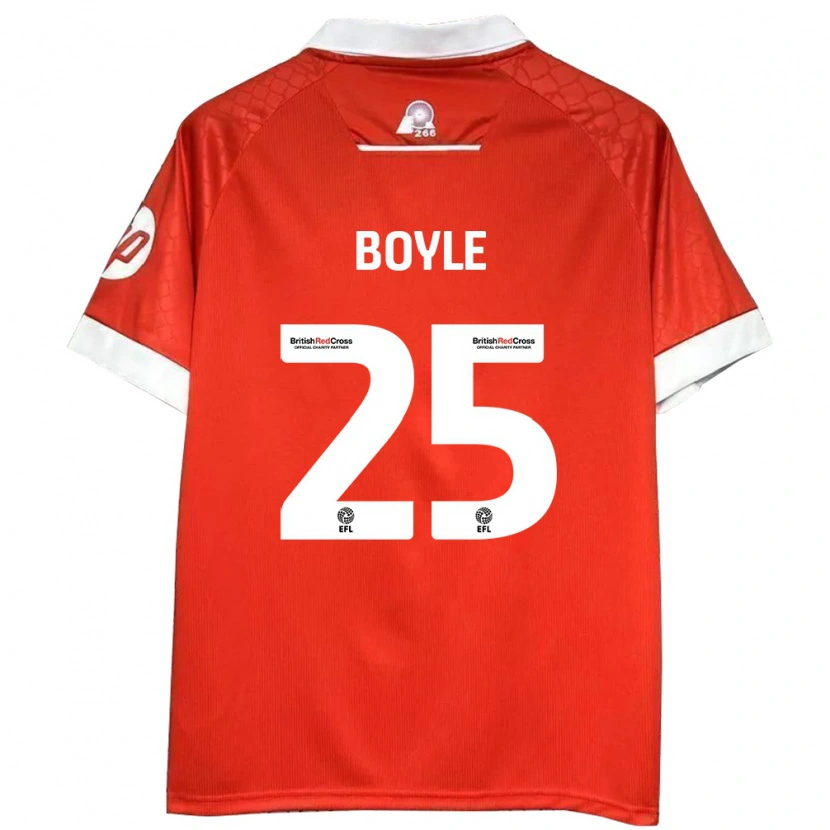 Danxen Donna Maglia Will Boyle #25 Rosso Bianco Kit Gara Home 2024/25 Maglietta