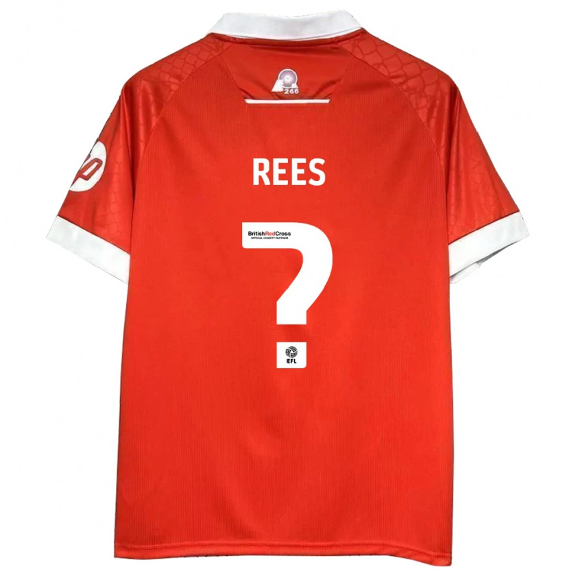 Danxen Donna Maglia Joe Rees #0 Rosso Bianco Kit Gara Home 2024/25 Maglietta