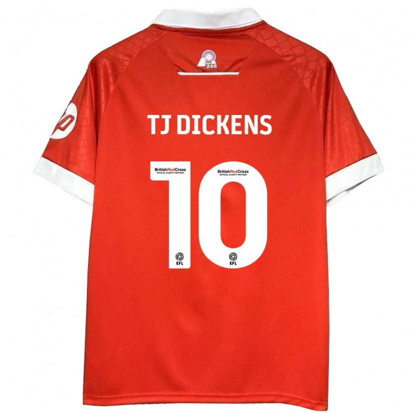 Danxen Donna Maglia Tonicha Tj Dickens #10 Rosso Bianco Kit Gara Home 2024/25 Maglietta