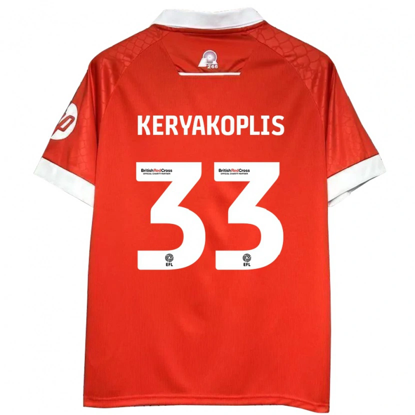 Danxen Donna Maglia Hannah Keryakoplis #33 Rosso Bianco Kit Gara Home 2024/25 Maglietta