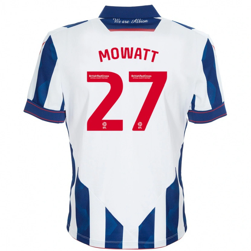 Danxen Donna Maglia Alex Mowatt #27 Bianco Blu Scuro Kit Gara Home 2024/25 Maglietta