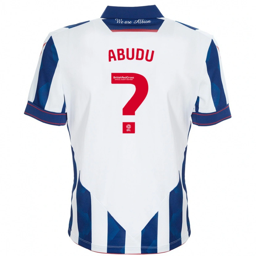 Danxen Donna Maglia Abdul Abudu #0 Bianco Blu Scuro Kit Gara Home 2024/25 Maglietta