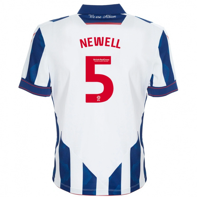 Danxen Donna Maglia Lucy Newell #5 Bianco Blu Scuro Kit Gara Home 2024/25 Maglietta