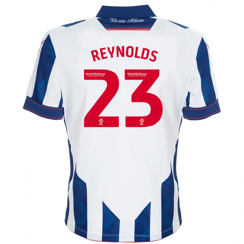 Danxen Donna Maglia Taylor Reynolds #23 Bianco Blu Scuro Kit Gara Home 2024/25 Maglietta