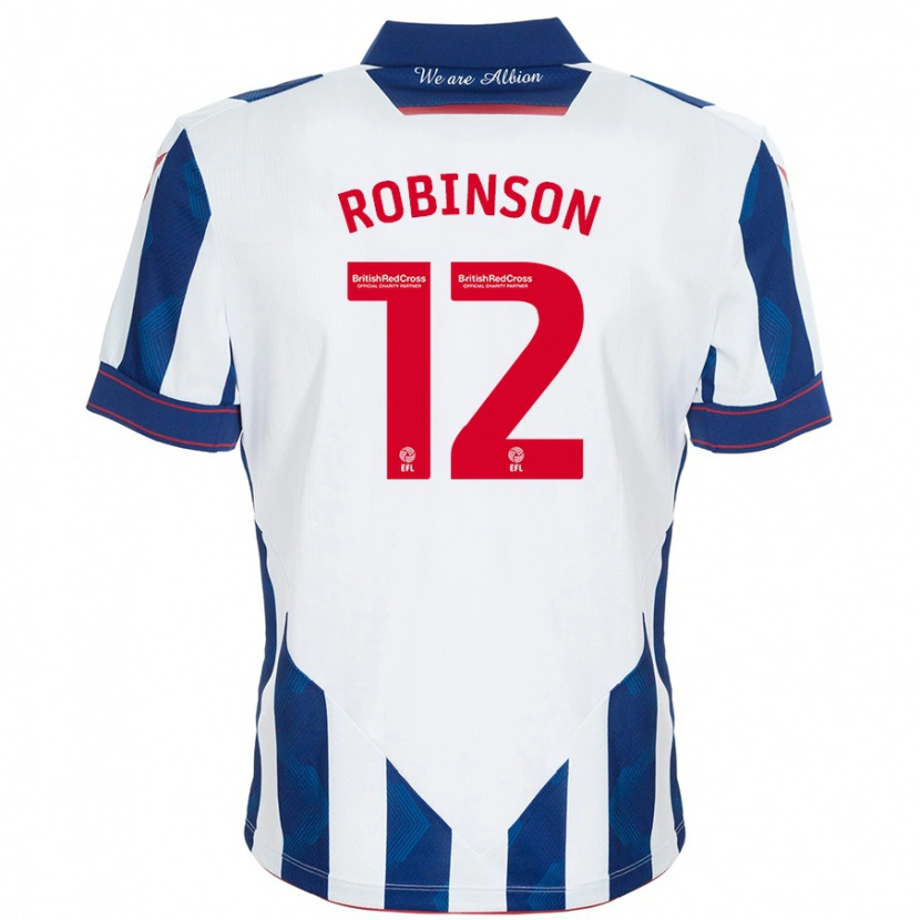 Danxen Donna Maglia Leanne Robinson #12 Bianco Blu Scuro Kit Gara Home 2024/25 Maglietta