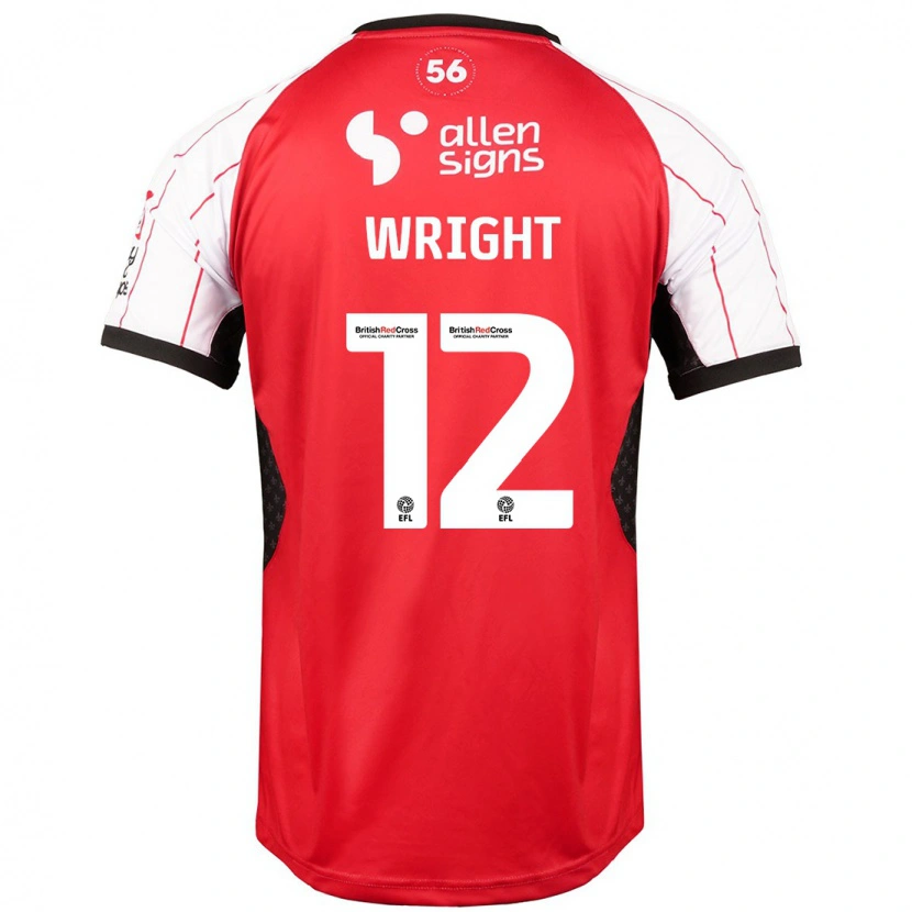 Danxen Donna Maglia Jordan Wright #12 Bianco Kit Gara Home 2024/25 Maglietta