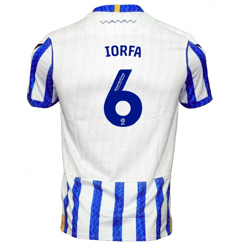 Danxen Donna Maglia Dominic Iorfa #6 Blu Bianco Kit Gara Home 2024/25 Maglietta