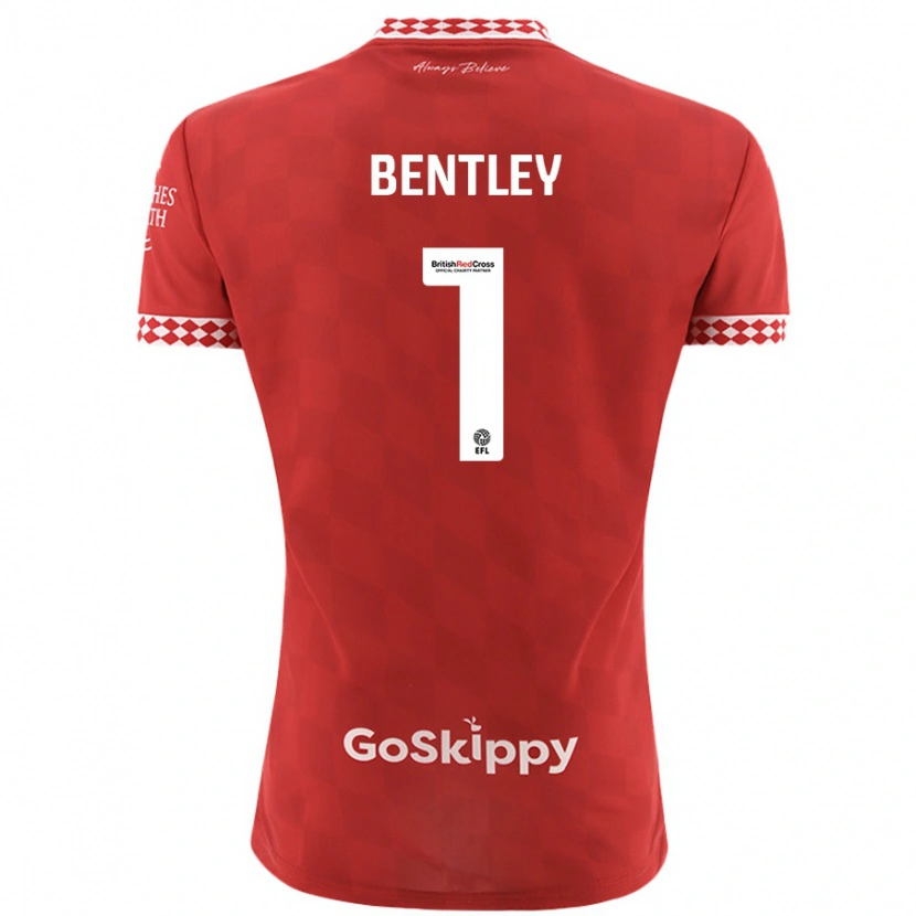 Danxen Donna Maglia Fran Bentley #1 Rosso Kit Gara Home 2024/25 Maglietta