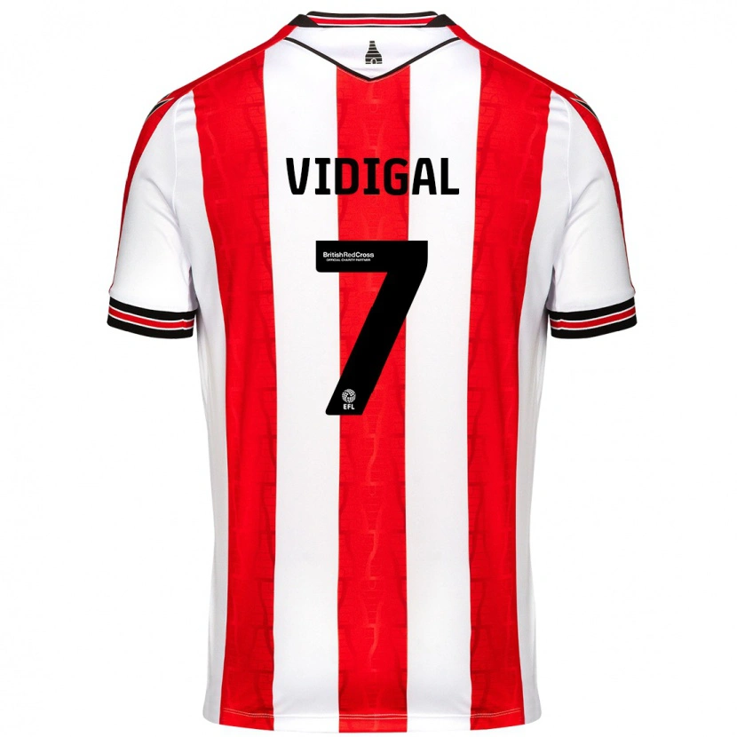 Danxen Donna Maglia André Vidigal #7 Rosso Bianco Kit Gara Home 2024/25 Maglietta