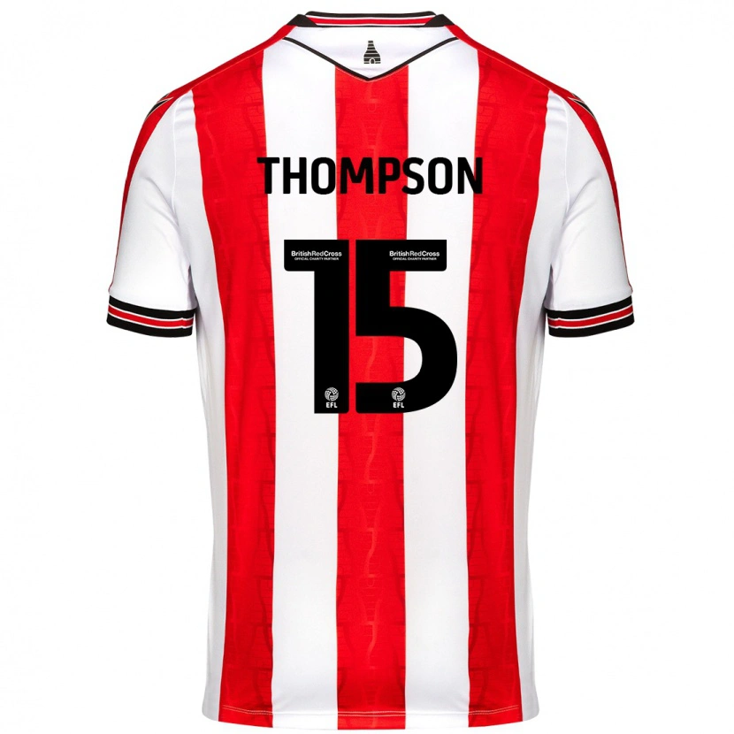 Danxen Donna Maglia Jordan Thompson #15 Rosso Bianco Kit Gara Home 2024/25 Maglietta