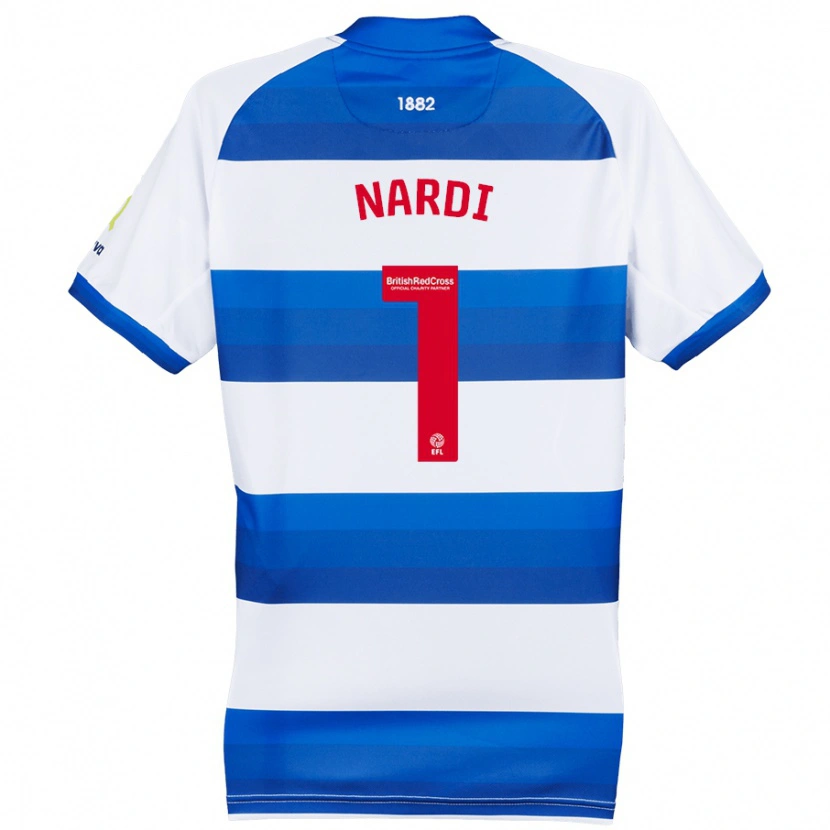Danxen Donna Maglia Paul Nardi #1 Bianco Blu Kit Gara Home 2024/25 Maglietta